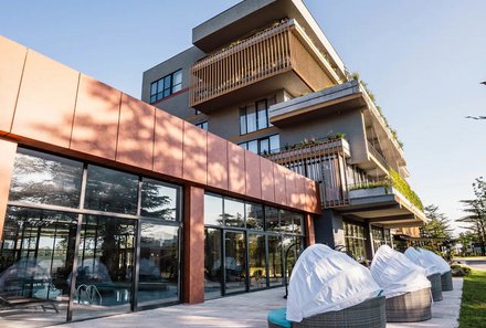 Georgien Familienreise individuell - Gori Inn Hotel - Eingang