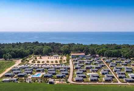 Kroatien mit Kindern - Kroatien for family - Novigrad - Superior Mobile Homes in Camping Kastanija - Überblick über Anlage