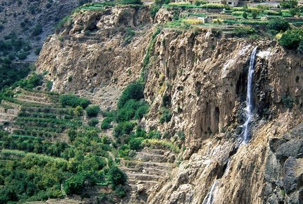 Familienreise Oman - Oman for family - Berge und Wasserfall