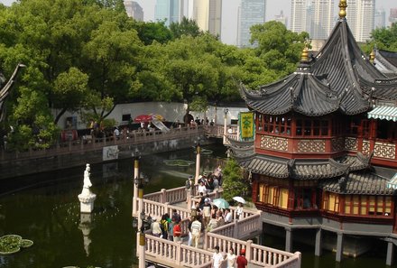 China Familienreise - China mit Jugendlichen - Shanghai Teehaus im Yu-Garten