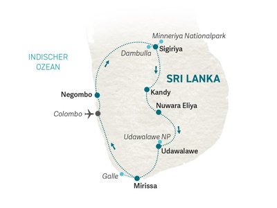 Sri Lanka young family individuell - Sri Lanka mit Kindern individuell - Reiseroute 2024