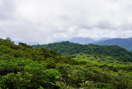 Familienurlaub Costa Rica - Costa Rica Abenteuer Regenwald und Karibik - Blick über Nebelwald Monteverde