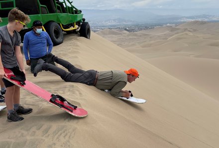Familienreise Peru - Peru Teens on Tour - Huacachina - Dünen - Sandboarding - Buggyfahrt