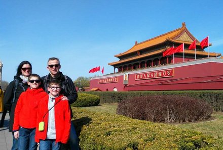 China mit Kindern - China for family - Familie vor dem Kaiserpalast