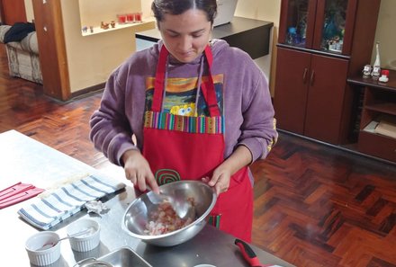 Peru Familienreise - Peru Family & Teens - Kochkurs in Lima - Vorbereitungen Lomo Saltado