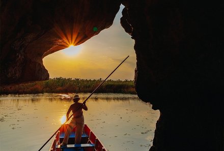 Thailand Familienreise mit Kindern - Thailand for family individuell - Bootsfahrt bei Sonnenuntergang