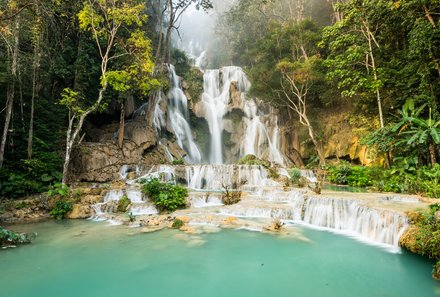 Laos und Vietnam Familienreise - Laos und Vietnam Reise mit Kindern - Kuang-Si-Wasserfall
