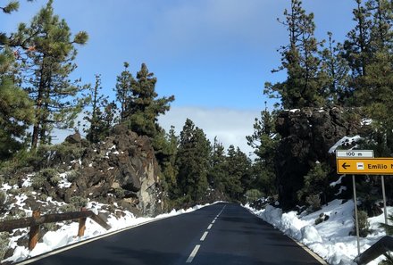 Teneriffa Familienurlaub - Teneriffa for family - Teide Nationalpark im Winter mit Schnee