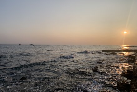 Kroatien mit Kindern - Kroatien for family - Novigrad - Sonnenuntergang am Meer