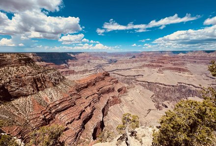 USA Reise mit Kindern Erfahrungen und Tipps - Grand Canyon Nationalpark - Blick auf Gesteinsschichten