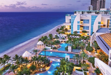 Florida Rundreise mit Kindern - Fort Lauderdale Diplomat Resort - Außenansicht
