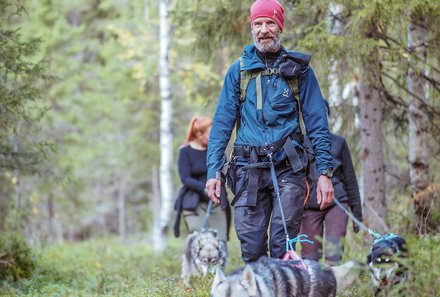 Finnland Familienreise - Finnland for family - Freizeit - Abreise aus Finnland - Huskywanderung