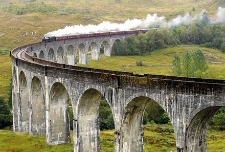 Schottland Korfu Schweden Familienreise - die beliebtesten Europa Reisen mit Kindern - Dampflock