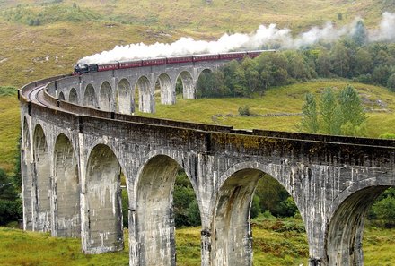 Schottland Fernreisen mit Kindern - die beliebtesten Familienreisen von For Family Reisen - Lokomotive