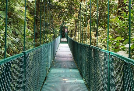 Familienurlaub Costa Rica - Costa Rica for family - La Fortuna Hängebrücke