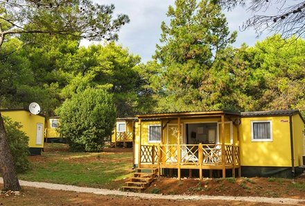 Kroatien mit Kindern - Kroatien for family - Mobile Homes - Camp Pineta - Mobiles Haus außen