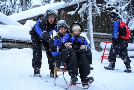 Finnland Familienurlaub - Finnland for family Winter - Schlittenfahrt