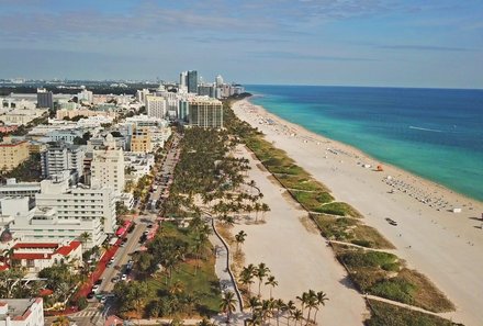 Florida Familienreise - Miami - Blick auf Stadt und Strand