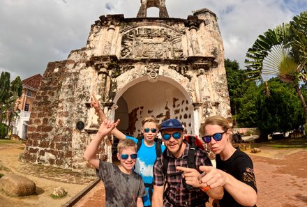 Malaysia mit Kindern - Malaysia Urlaub mit Kindern - Malaysia Rundreise mit Kindern - Malakka - altes Gebäude