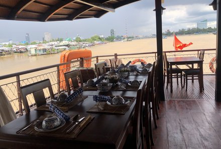 Vietnam Familienreise - Vietnam for family - Bassac Cruise - Essbereich