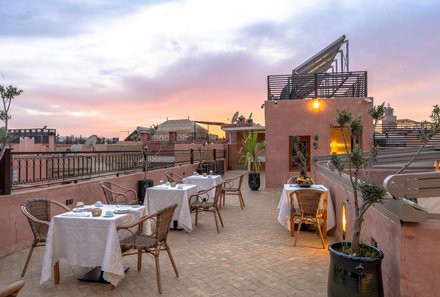 Familienreise Marokko - Marokko for family Deluxe - Riad Atlas Palace - Terrasse