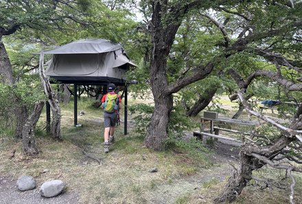 Patagonien Family & Teens - Camping Central - Zelt aufbauen