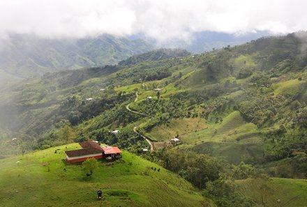 Kolumbien Familienreise - Kolumbien Family & Teens individuell - Blick auf die Kaffeeplantagen