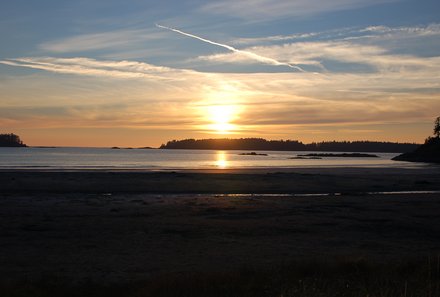 Vancouver Island Familienreise - Tofino Strand - Sonnenuntergang