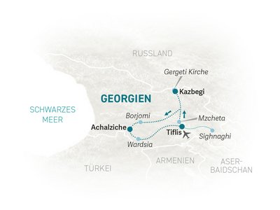 Georgien Familienreise - Georgien for family - Karte 2022