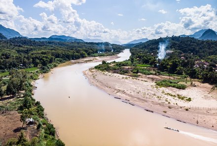 Laos und Vietnam Familienreise - Laos und Vietnam Reise mit Kindern - Nam-Khan-Fluss Ausblick