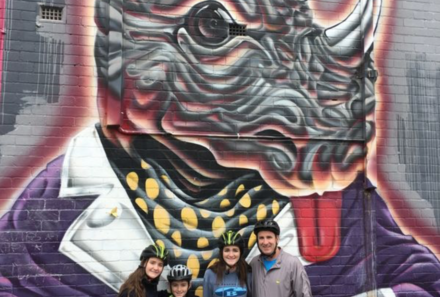 Australien for family - Familienreise Australien - Fahrradtour Melbourne - Graffiti Wand