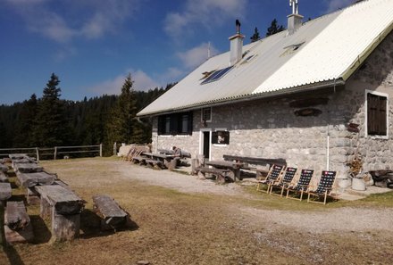 Slowenien Familienreise - Slowenien for family - Sija Mountain Hut Außen