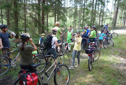 Deutschland Familienreise - Deutschland for family Oberlausitz - Spreequellenradweg Pause