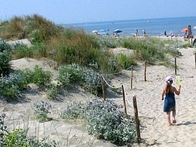 Italien Familienurlaub - Kind läuft zum Strand