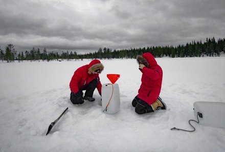 Schweden for family Winter - Eisangeln - Winter und Schnee