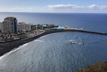 Teneriffa Familienurlaub - Teneriffa for family - Blick auf Puerto de la Cruz und Lago Martianez