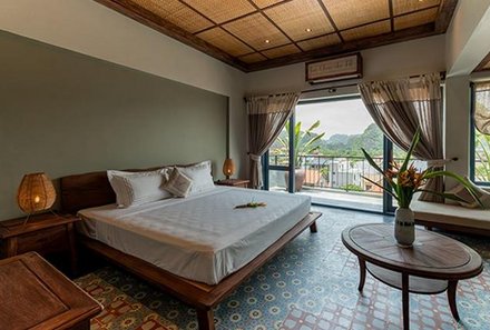 Vietnam for family individuell - Le Clos Du Fil Hotel - Schlafzimmer