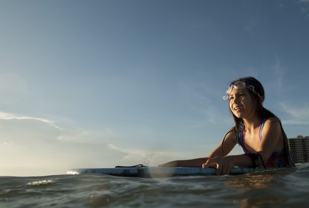 Florida Familienreise - Naples Beach - Kind im Wasser