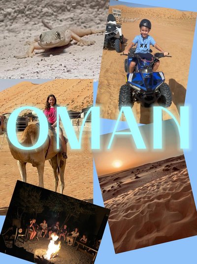 Oman for family - Bewertung - Collage in der Wüste