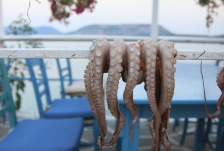 Familienreise Griechenland - Griechenland for family - Segelreise - Tintenfisch Teile