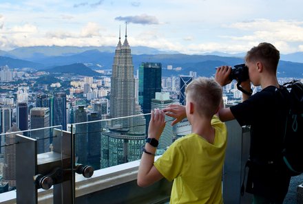 Malaysia mit Kindern - Malaysia Urlaub mit Kindern - Malaysia Rundreise mit Kindern - Kuala Lumpur - Blick auf die Stadt