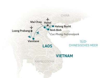 Laos & Vietnam for family individuell - Familienreise Vietnam und Laos - Reiseroute Vietnam und Laos Rundreise