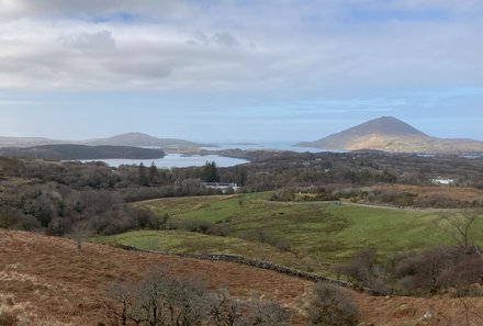 Irland Familienreise - Irland for family - Diamond Hill im Connamara Nationalpark - Aussicht