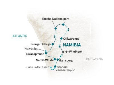 Namibia Familienreise - Namibia mit Kindern entspannt - Reiseroute 2023