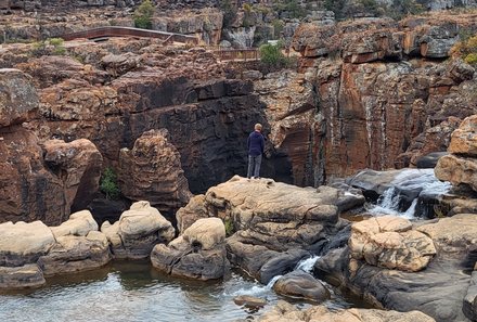 Individuelle Südafrika Familienreise - Best of Krüger NP - Wasserfall bei Bourke’s Luck Potholes