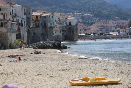 Sizilien Familienreise - Strand und Meer in Cefalu
